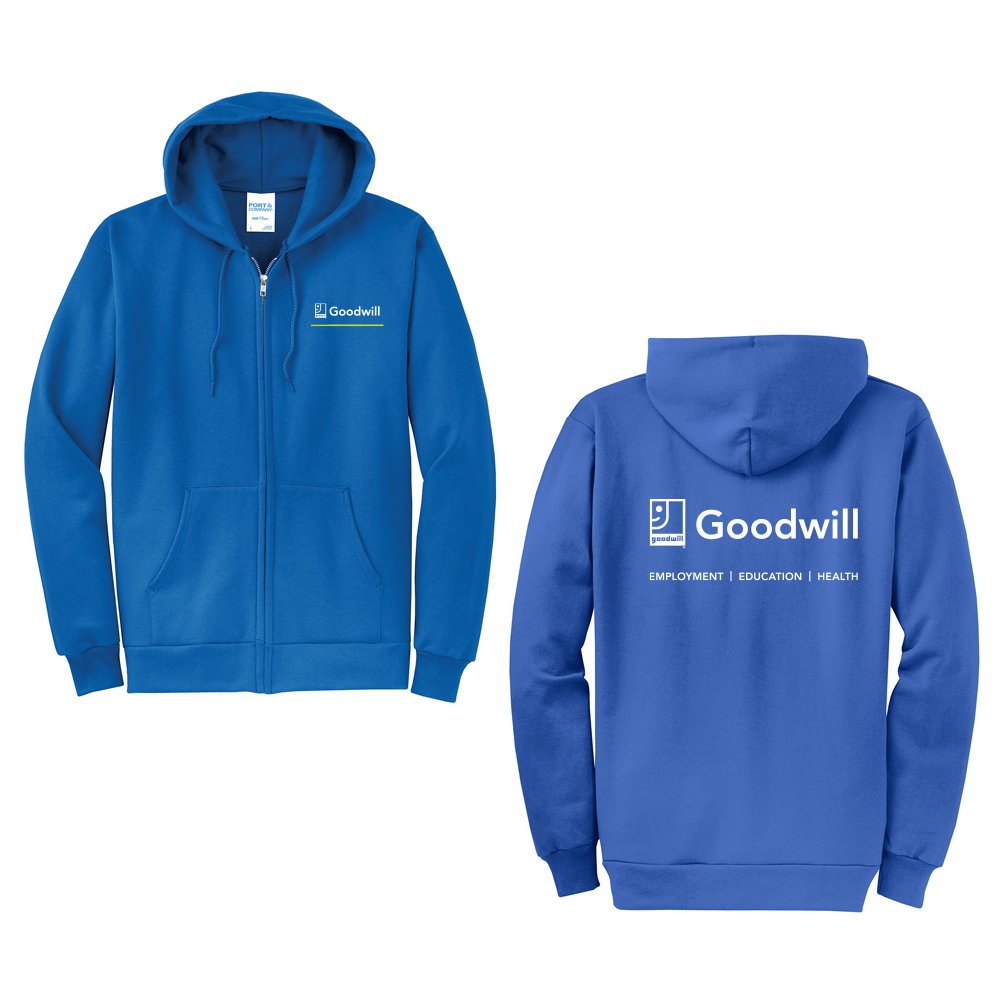 Port & Company Tall Essential Fleece Full-Zip Hooded Sweatshirt. GWL-ZIP-HOODIE-TALL-RY